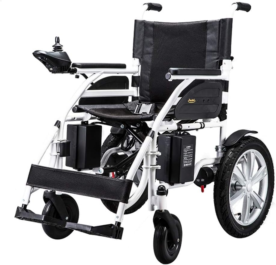 Electric Lightweight Folding Wheelchair Indoor/Outdoor for Disabled ...